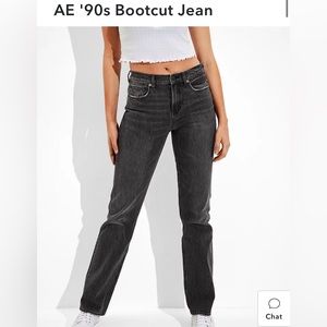 AE 90s Bootcut Jean in Black Wash Size 2 short